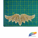 Beaded Rhinestone Wing Motif Applique, RA-255
