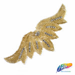 Beaded Rhinestone Wing Motif Applique, RA-255