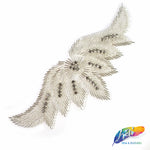 Beaded Rhinestone Wing Motif Applique, RA-255