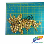 SALE! Flower Beaded Rhinestone Motif Applique on Lace (Sold by Pair), RA-300