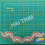 Pink AB Fancy Wavy Rhinestone Motif Applique, RA-082-2
