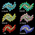 Fancy Wavy Rhinestone Motif Applique, RA-082