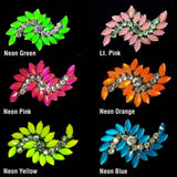 Fancy Wavy Rhinestone Motif Applique, RA-082