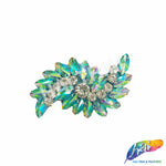 Fancy Wavy Rhinestone Motif Applique, RA-082