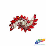 Fancy Wavy Rhinestone Motif Applique, RA-082