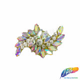 Fancy Wavy Rhinestone Motif Applique, RA-082