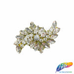 Fancy Wavy Rhinestone Motif Applique, RA-082