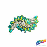 Fancy Wavy Rhinestone Motif Applique, RA-082