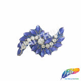 Fancy Wavy Rhinestone Motif Applique, RA-082