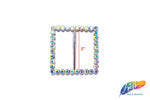 2" Square Rhinestone Buckle with Bar, RB-003