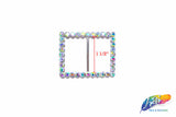 1 1/2" Rectangle Rhinestone Buckle with Bar, RB-008