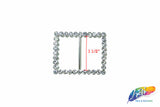 1 1/2" Rectangle Rhinestone Buckle with Bar, RB-008