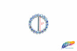 1" Round Rhinestone Buckle with Bar, RB-009