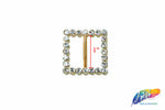 1" Square Rhinestone Buckle with Bar, RB-011