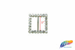 1" Square Rhinestone Buckle with Bar, RB-011