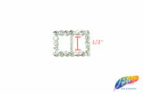 1/2" Rectangle Rhinestone Buckle with Bar, RB-016