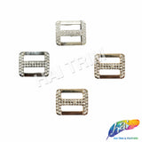 Rounded Square Rhinestone Buckle (2 pieces), RB-056