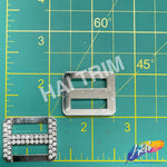 Rounded Square Rhinestone Buckle (2 pieces), RB-056