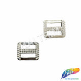 Rounded Square Rhinestone Buckle (2 pieces), RB-056
