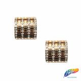 Gold/Crystal Bead Rhinestone Buckle (2 pieces), RB-057
