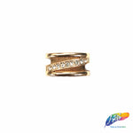 Gold/Crystal Dome Bead Rhinestone Buckle (2 pieces), RB-058