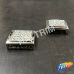 Square Rhinestone Buckle (2 pieces), RB-060