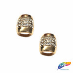 Tube Bead Rhinestone Buckle (2 pieces), RB-061