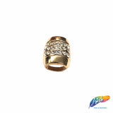 Tube Bead Rhinestone Buckle (2 pieces), RB-061