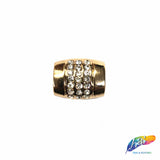 Tube Bead Rhinestone Buckle (2 pieces), RB-061