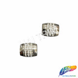 Tube Bead Rhinestone Buckle (2 pieces), RB-061