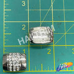 Tube Bead Rhinestone Buckle (2 pieces), RB-061