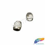 Tube Bead Rhinestone Buckle (2 pieces), RB-061