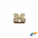 Gold/Crystal Cross Rhinestone Buckle (2 pieces), RB-063