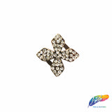 Gold/Crystal Cross Rhinestone Buckle (2 pieces), RB-063