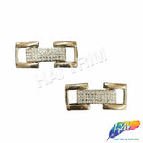 Gold/Crystal Rhinestone Buckle (2 pieces), RB-069
