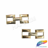 Gold/Crystal Rhinestone Buckle (2 pieces), RB-070