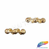 Gold/Crystal Fancy Swirl Rhinestone Buckle with Bar (2 pieces), RB-080