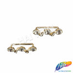Gold/Crystal Fancy Swirl Rhinestone Buckle with Bar (2 pieces), RB-080