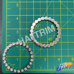 Silver/Crystal Round Rhinestone Buckle (2 pieces), RB-081
