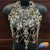 SALE! Crystal Rhinestone Couture Bodice Necklace, RCN-001