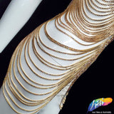 Crystal Rhinestone Cupchain Mermaid Body Chain Dress, RD-100