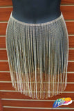 12" Rhinestone Cupchain Fringe (Sold By Yard Piece - 36 inches), RF-039