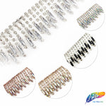 2" Crystal Rhinestone Fringe with Rectangle Stones, RF-105