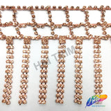 SALE! 5" Netted Rhinestone Cupchain Fringe RF-030