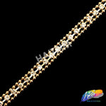 3/16" Rhinestone Cupchain Trim with Ball Chain Border, RT-001