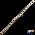 3/16" Rhinestone Cupchain Trim with Ball Chain Border, RT-001