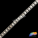 3/16" Rhinestone Cupchain Trim with Ball Chain Border, RT-001