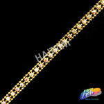 3/16" Rhinestone Cupchain Trim with Ball Chain Border, RT-001