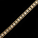 3/16" Rhinestone Cupchain Trim with Ball Chain Border, RT-001