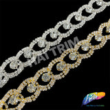 3/4" Swirl Crystal Rhinestone Trim, RT-013-1